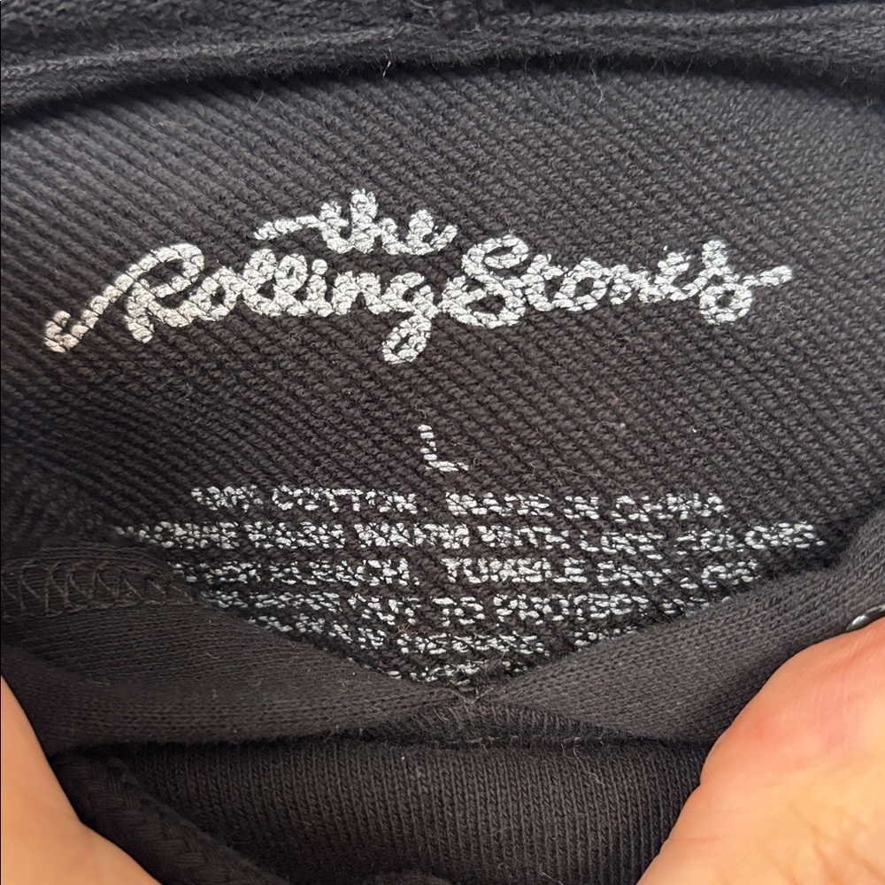 The Rolling Stones Cropped Fleece Graphic Concert Hoodie Sweatshirt L - Picture 6 of 7